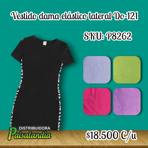 Vestido dama elastico lateral Do-121