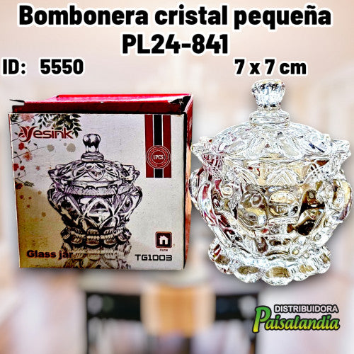Bombonera cristal pequeña PL24-841 (UND)
