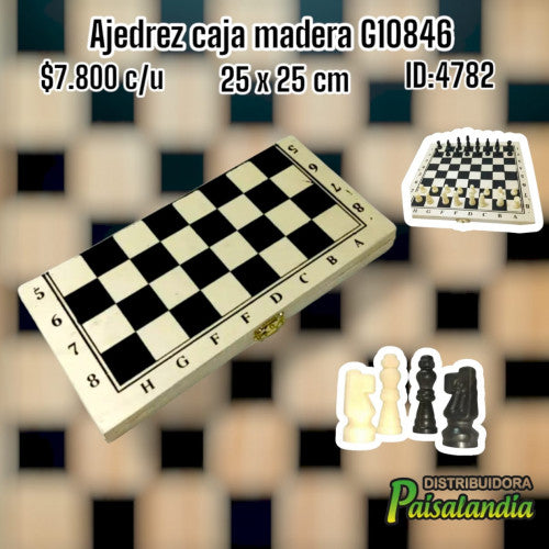 Juguete ajedrez caja madera GI0846 (UND)