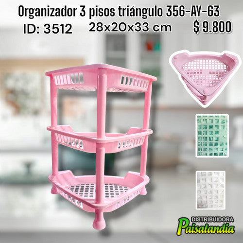 Organizador 3 pisos triángulo 356-AY-63 (UND)