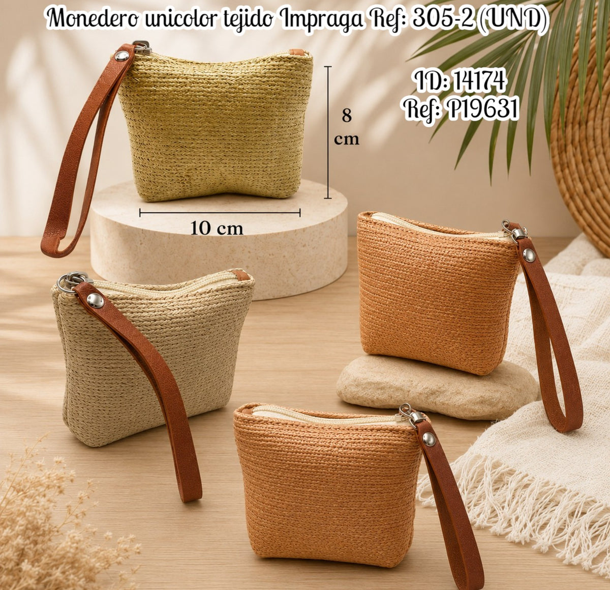 Monedero unicolor tejido Impraga Ref: 305-2 (UND)