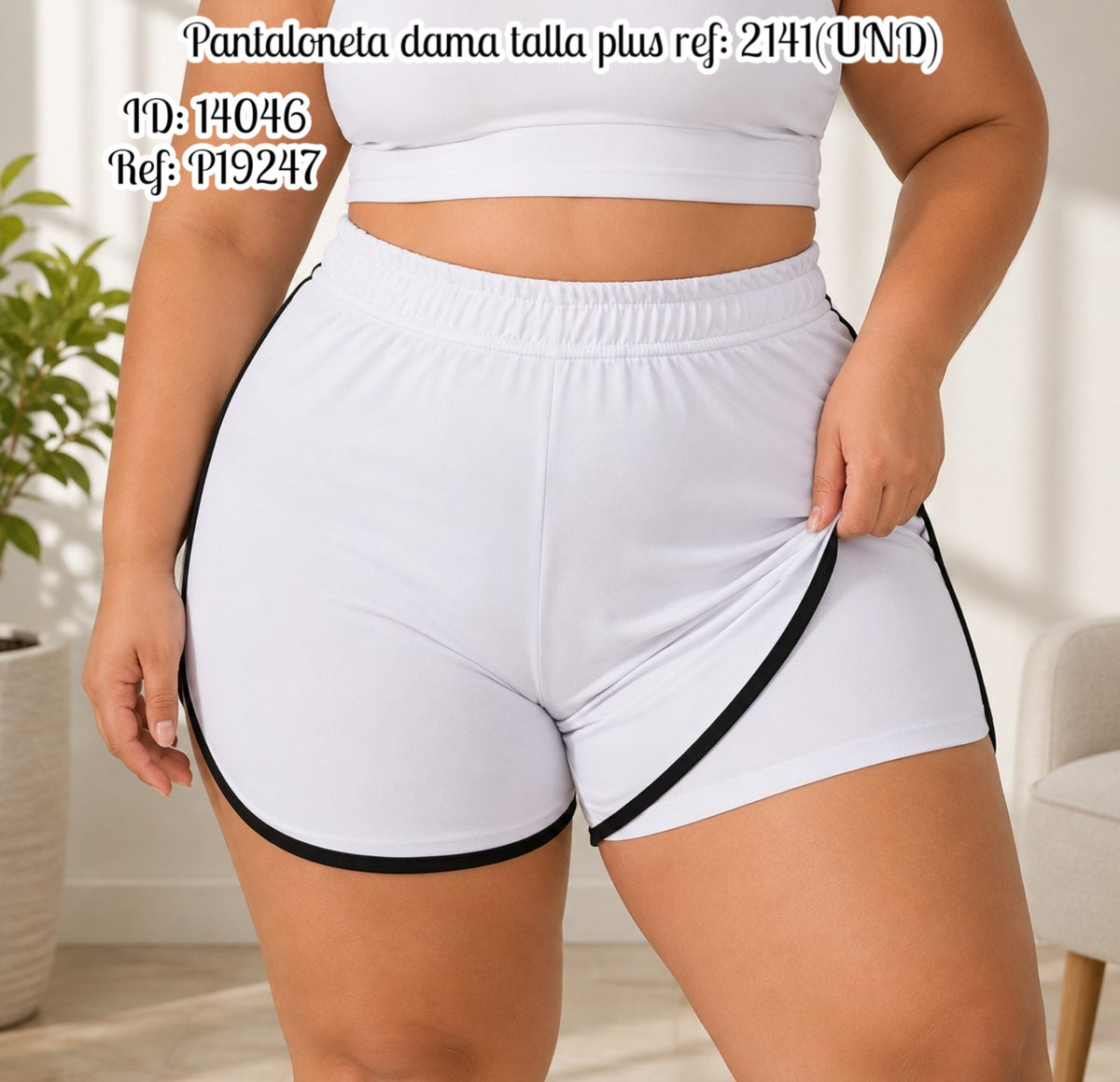 Pantaloneta dama talla plus ref: 2142(UND)