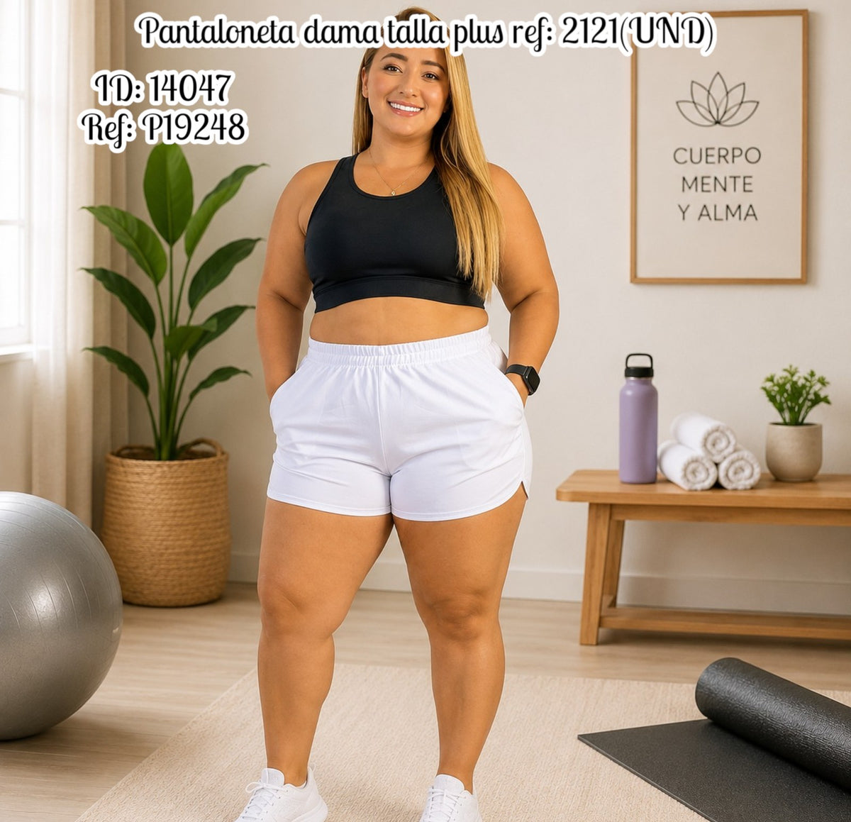 Pantaloneta dama talla plus ref: 2121(UND)