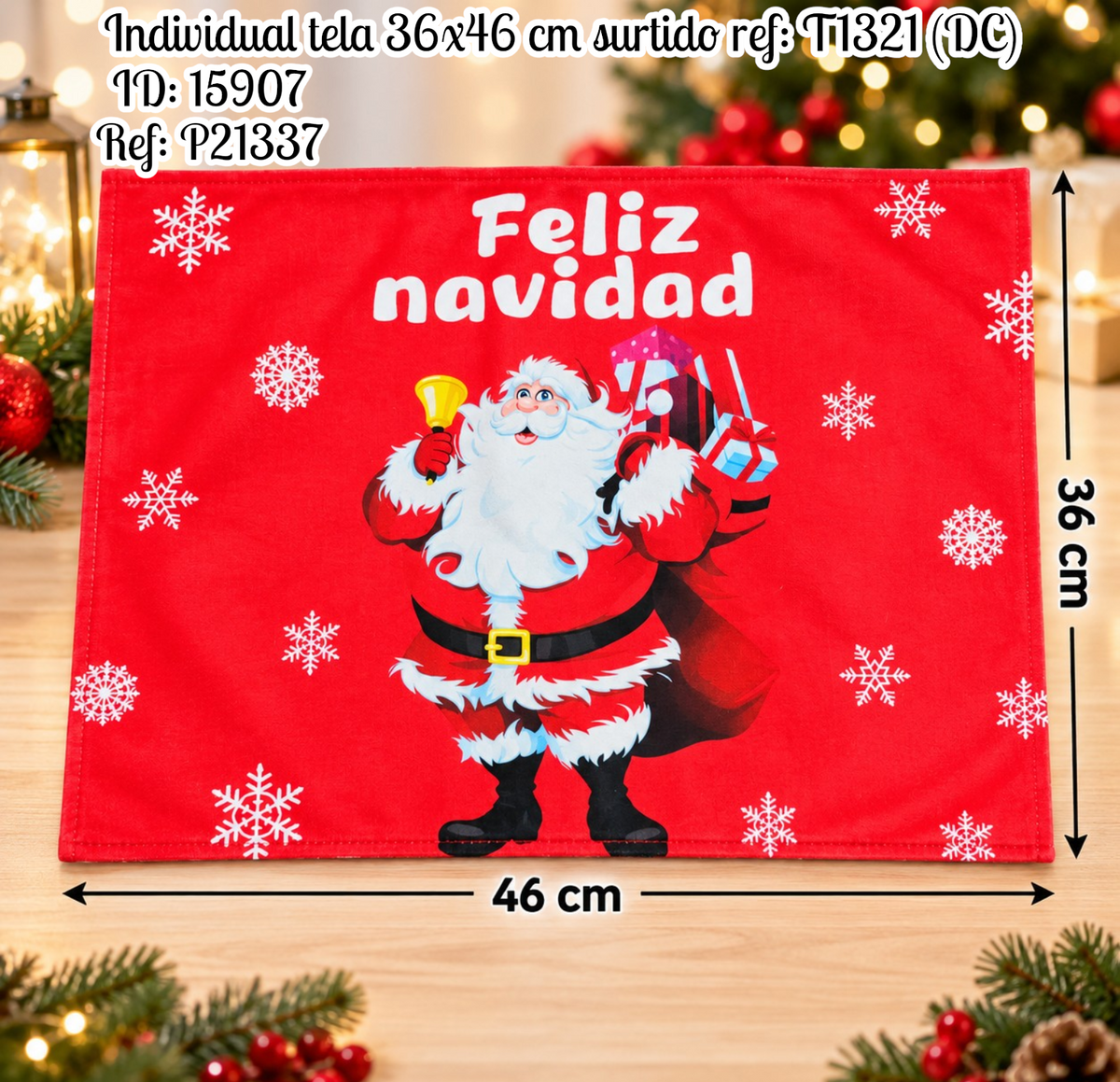 Individual  tela 33x45 cm surtido ref: T1321 (DC)