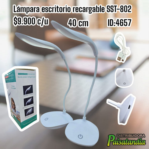 Lámpara escritorio recargable SST-802 (UND)