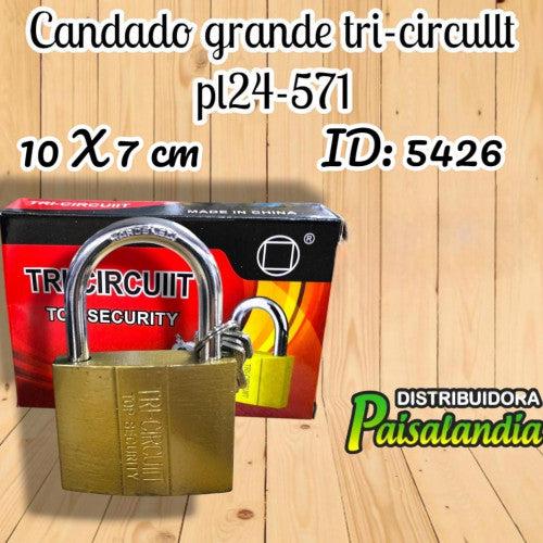 Candado grande TRI - CIRCUIIT PL24-571 (UND)