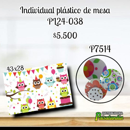 Individual plastico de mesa PL24-038