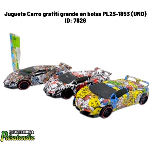 Juguete Carro grafiti grande en bolsa PL25-1853 (UND)