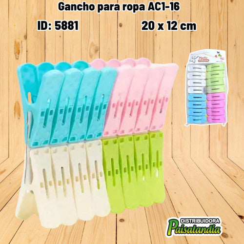 Gancho para ropa AC1-16 (UND)