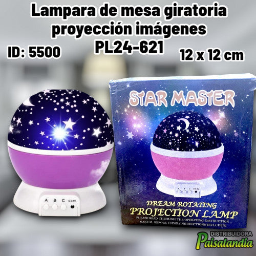 Lampara de mesa giratoria proyección imágenes PL24-621 (UND)