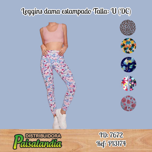 Leggins dama estampado Talla: U (DC)