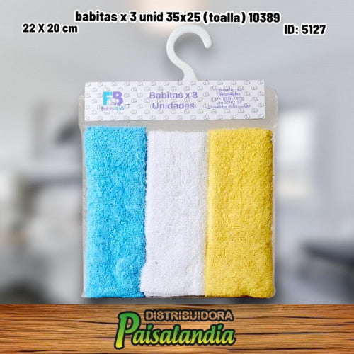 babitas x 3 unid 35x25 (toalla) 10389 (UND)