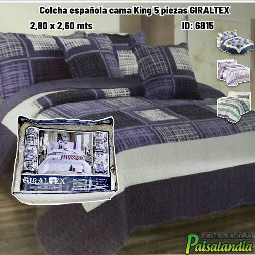 Colcha española cama King 5 piezas GIRALTEX
