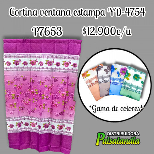 Cortina ventana estampada YD-4754