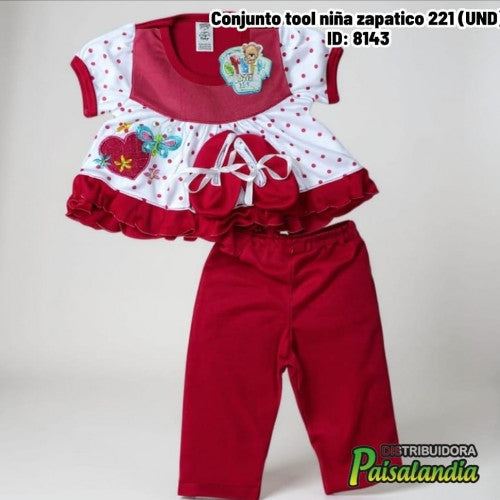 Conjunto tool niña zapatico 221 (UND)