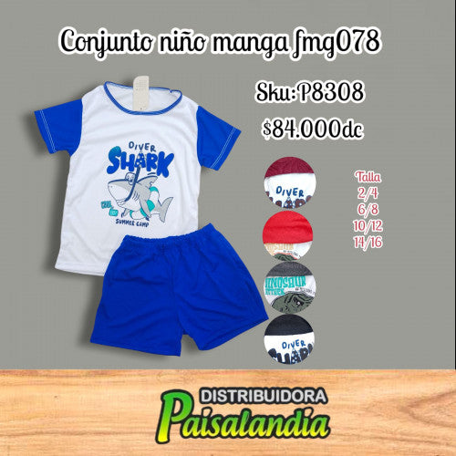 Conjunto niño manga fmg078