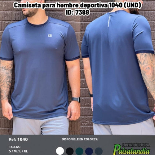 Camiseta para hombre deportiva 1040 (UND)