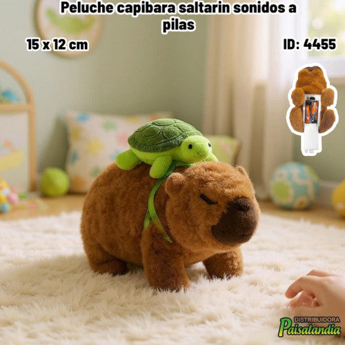 Peluche capibara saltarin sonidos a pilas CH22540 (UND)