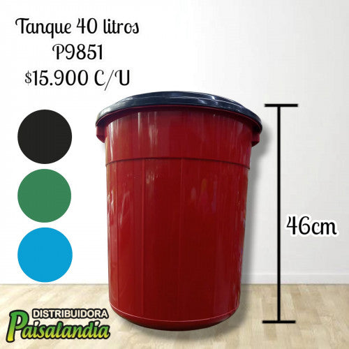 Tanque agua y/o ropa 40 litros (UND)