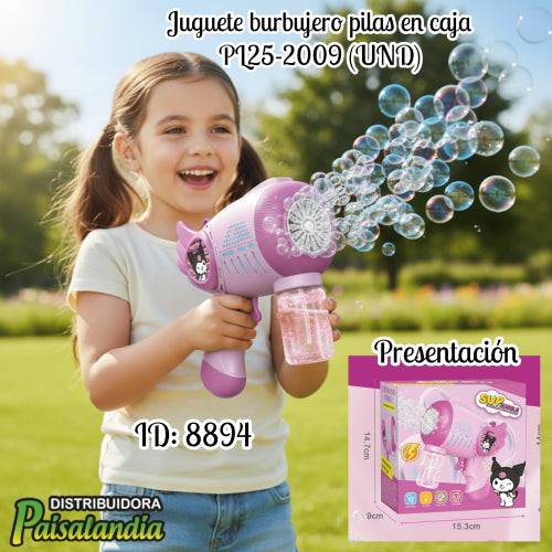 Juguete burbujero pilas en caja PL25-2009 (UND)