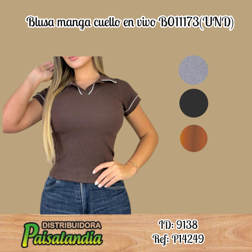 Blusa manga cuello en vivo B011173(UND)
