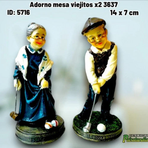 Adorno mesa viejitos x2 3637 (UND)