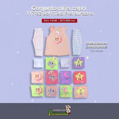 Conjunto niña capri 117-32-bol