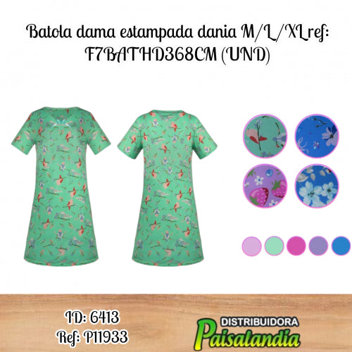 Batola dama estampada dania M/L/XL ref: F7BATHD368CM (UND)