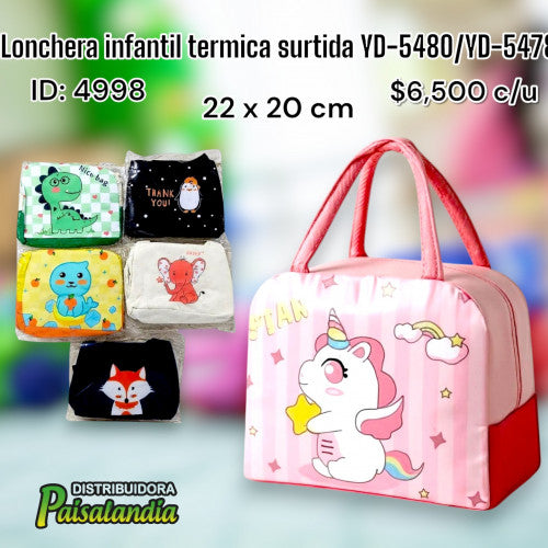 Lonchera infantil termica surtida YD-5480/YD-5478 (UND)