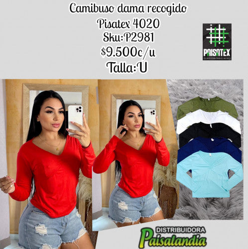 Camibuso Dama Recogido paisatex 4020