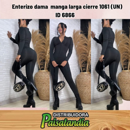 enterizo dama manga larga cierre ref 1061(UN)