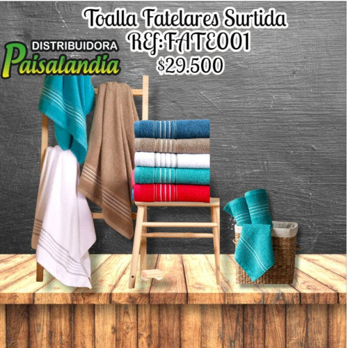 Toalla fatelares cuerpo surtida (UND)