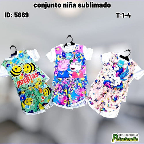 conjunto niña sublimado (DC)
