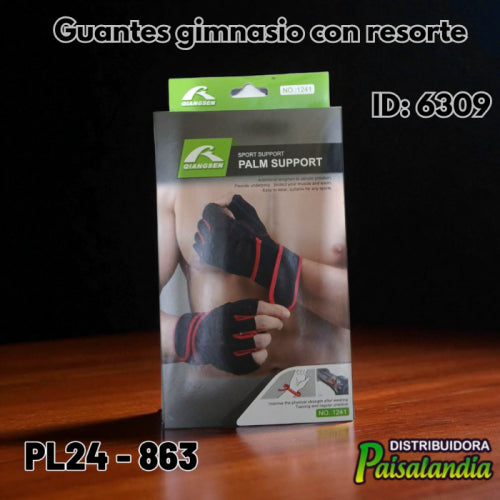 Guantes gimnasio con resorte PL24-863 (UND)