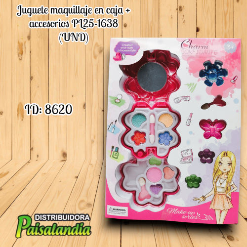 Juguete maquillaje en caja + accesorios PL25-1638 (UND)