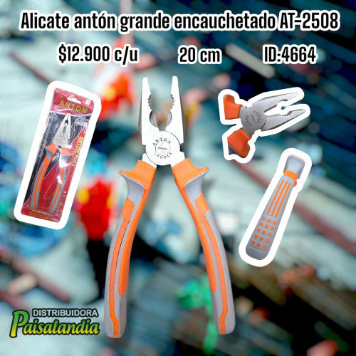 Alicate Antón grande encauchetado AT-2508 (UND)