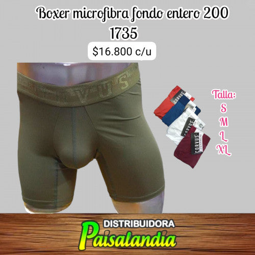 Boxer CORVUS microfibra fondo entero surtido 200 (talla S/M/L/XL) (UND)