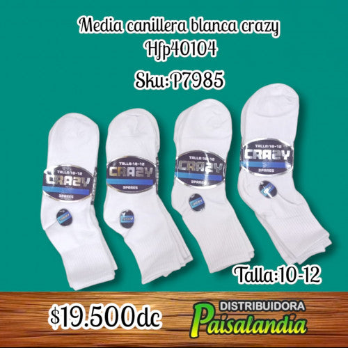 Media canillera blanca crazy 10-12 HFP40104 (DC)