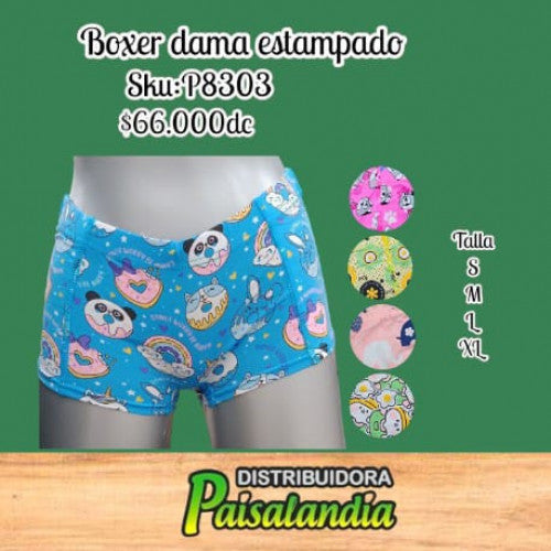 Boxer dama estampado