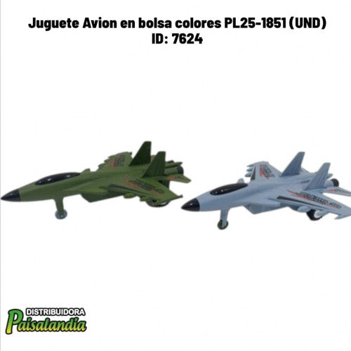 Juguete Avion en bolsa colores PL25-1851 (UND)