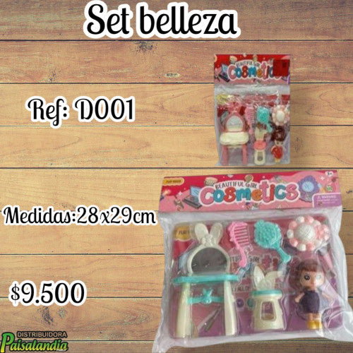 Juguete set belleza 28x29 cm D001-LOC (UND)