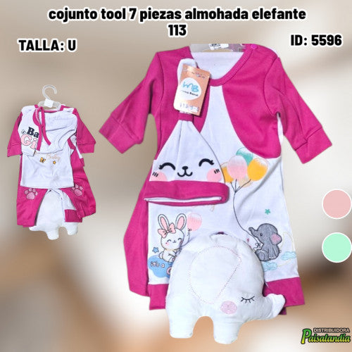 cojunto tool 7 piezas almohada elefante 113 (UND)