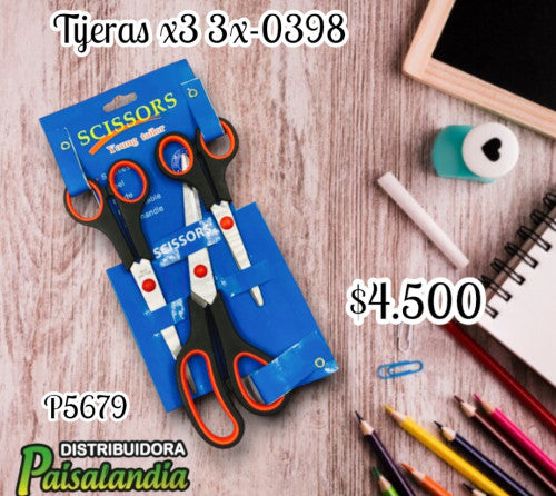 Tijeras x3 3X-0398 (UND)