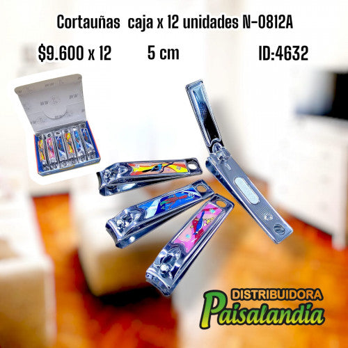 cortauñas N-0812A caja x 12 UND