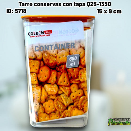 Tarro conservas con tapa Q25-133D (UND)