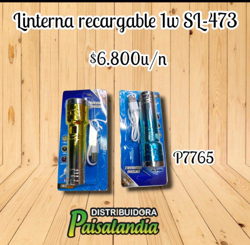 Linterna recargable 1W SL-472 (UND)