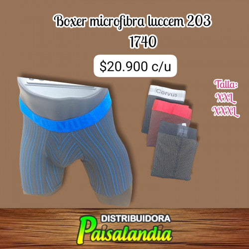 Boxer CORVUS microfibra luccem 203 talla (2XL/3XL) (UND)