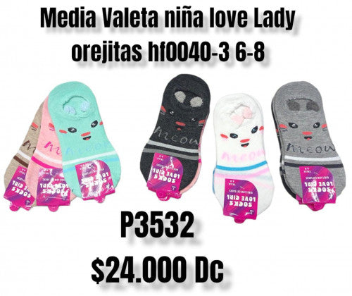 Media de niña love lady orejitas hf0040-5 2-4