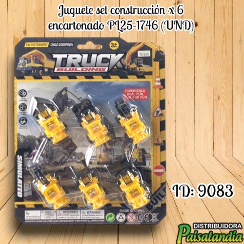 Juguete set construcción x 6 encartonado PL25-1746 (UND)
