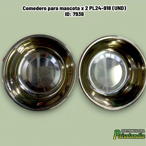 Comedero para mascota x 2 PL24-918 (UND)